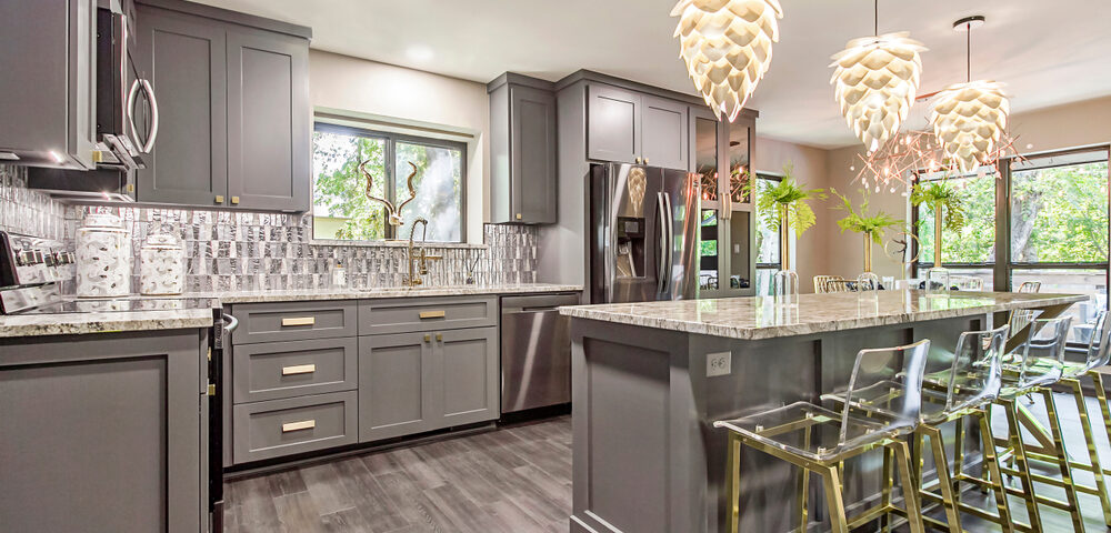 Cabinet refinishing in a modern kitchen