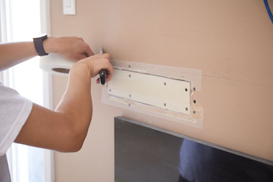 Drywall repair work
